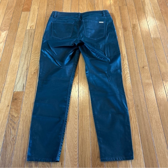 White House Black Market Shiny Straight Leg Skimmer Casual Career Pants Sz 6 - Picture 1 of 7